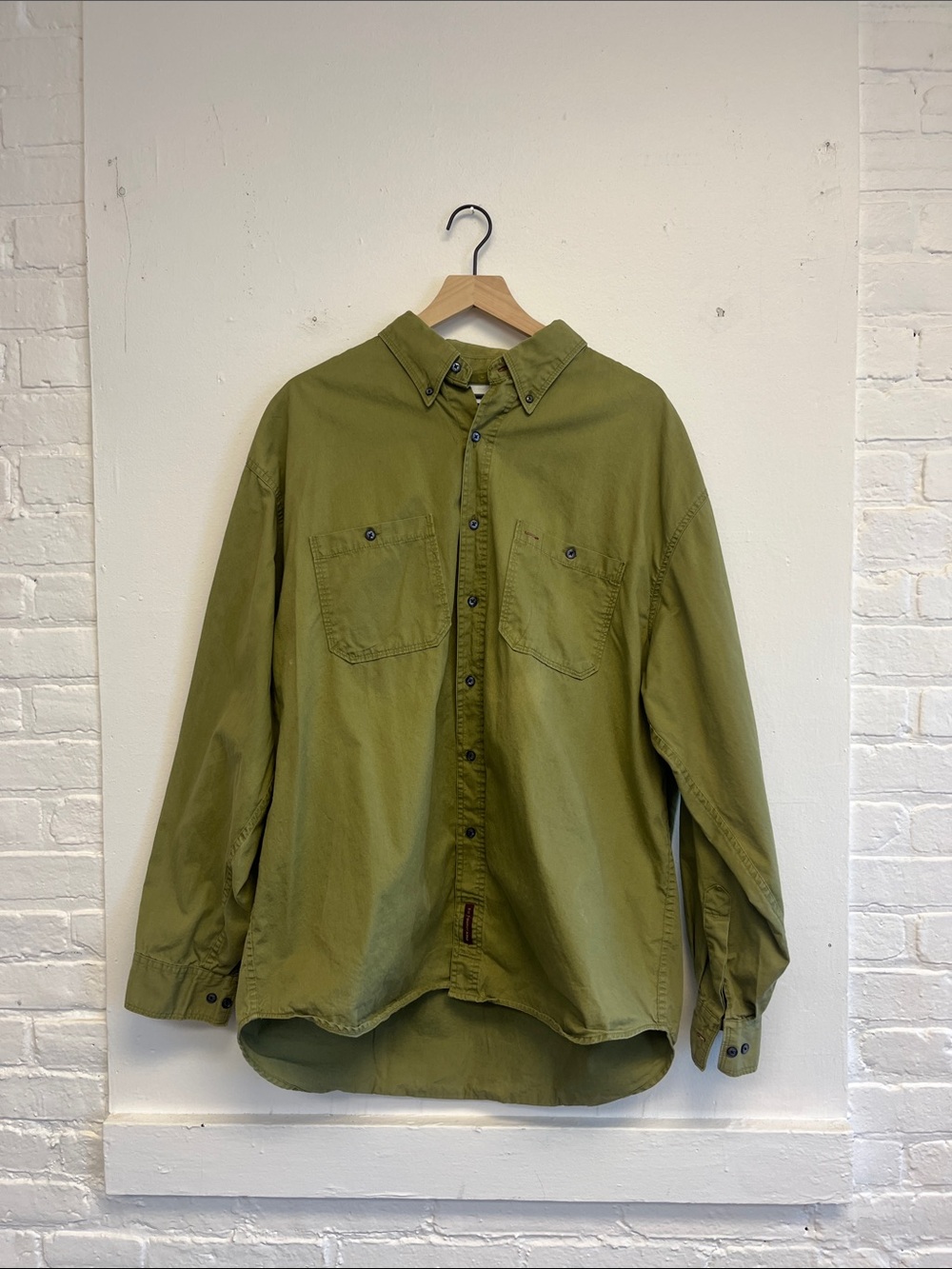The Territory Ahead Olive Green Button-Down Utility Shirt